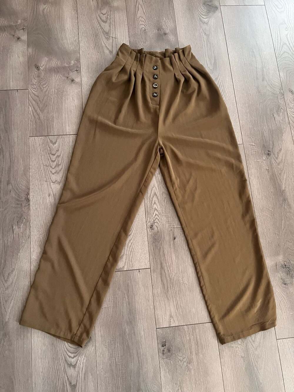 Lilyful Brown High Waisted Paperbag Trousers Size M